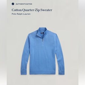 Polo Ralph Lauren Light Blue Zip-Up Sweater XL